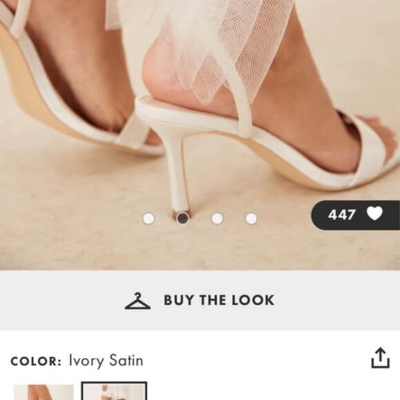 NEW Bridal or Holiday Ivory Satin Bow Heels Size 11 (ASOS Be Mine Collection) - Picture 5 of 6